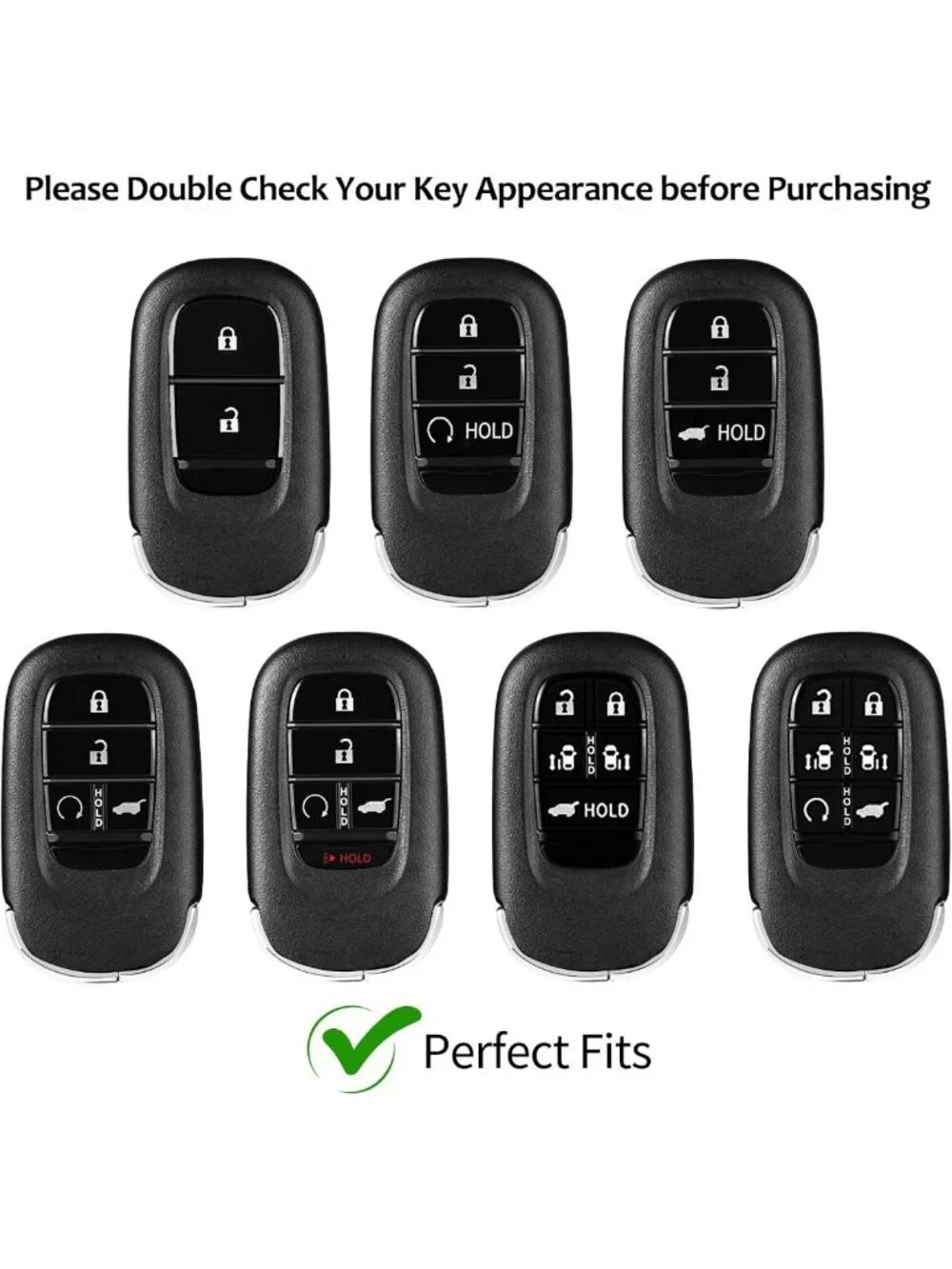 Real Carbon Fiber Key Fob Cover for Honda Civic Accord CR-V HR-V Pilot - Red